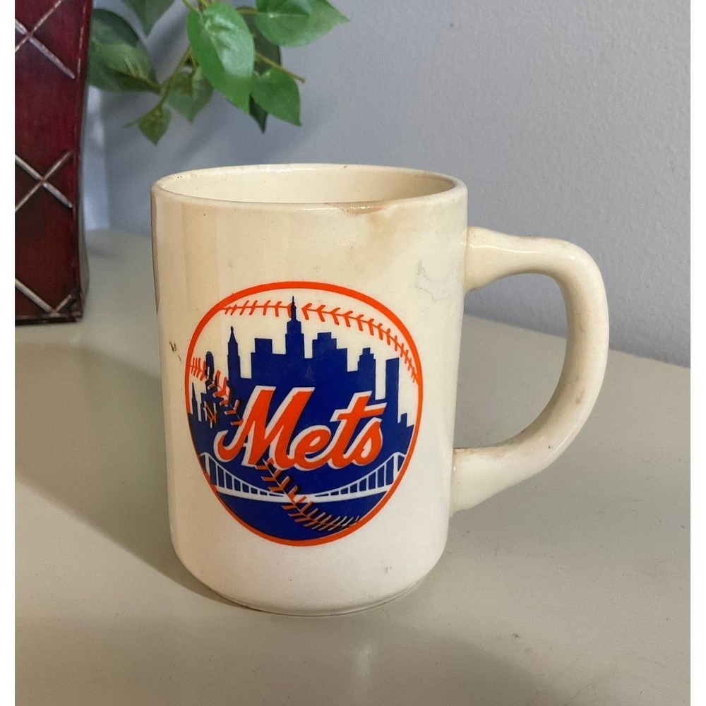 Vintage Boelter Brands MLB New York Mets Sculpted Relief Mug 12 oz‎